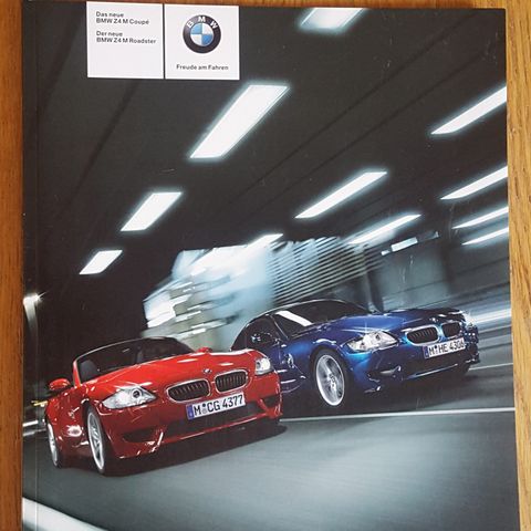 Brosjyre BMW Z4 M Coupe og Roadster 2006