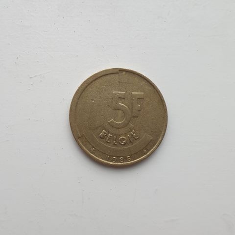 5 franc Belgia - 1986