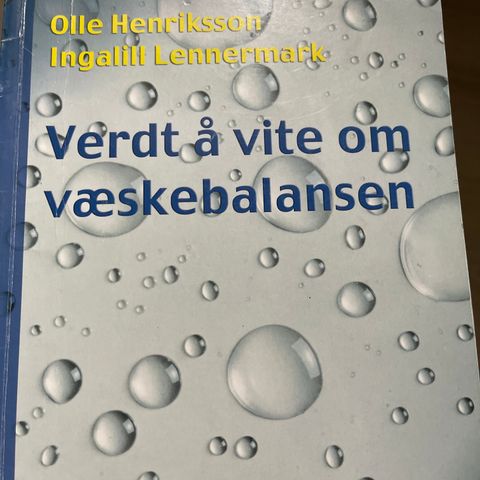 Væskebalansen bok- til sykepleier, medisinstudenter