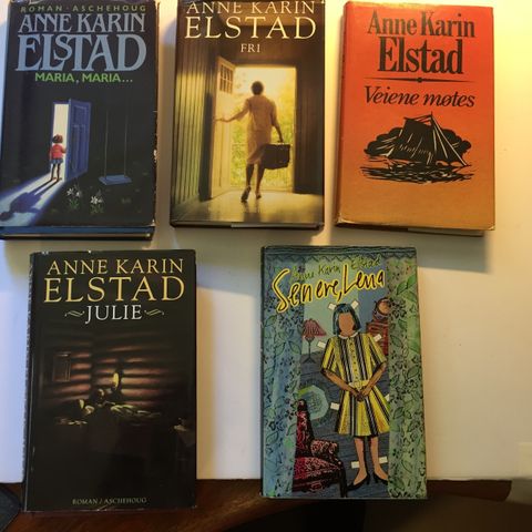 5 stk. Anne Karin Elstad-bøker selges samlet.