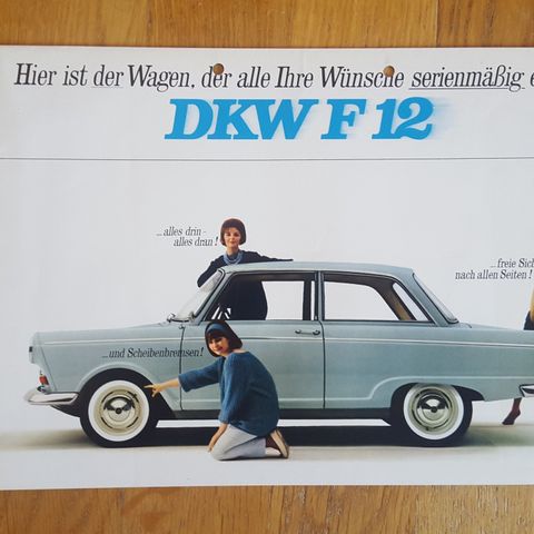Brosjyre DKW F12 1963