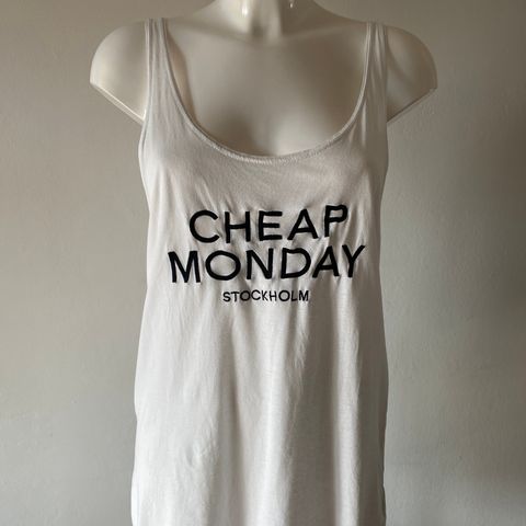 Cheap monday hvit singlet retro fra 2000-tallet