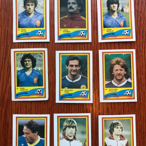 Monty Gum VM 1986 fotballkort 15 stk - svært sjeldne!