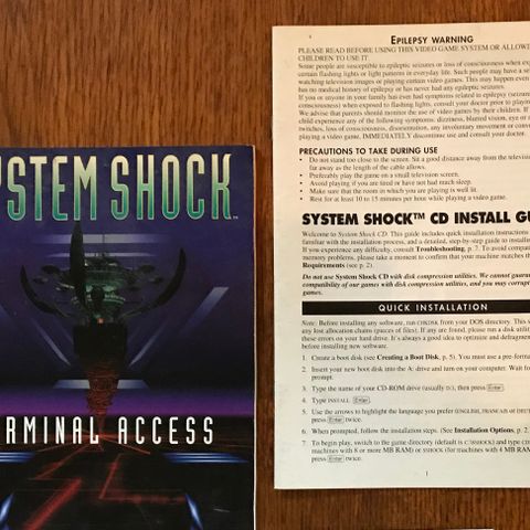 System Shock manualer