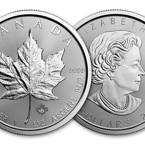 999 Sølvmynter 1 oz / 1 kg, Britannia, Maple Leaf, Filharmoniker, Perth Mint