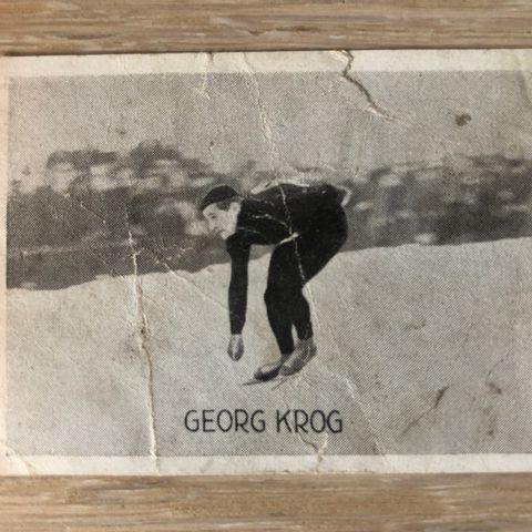 Georg Krog Skien Skøyter sigarettkort fra ca 1930 Cromwell