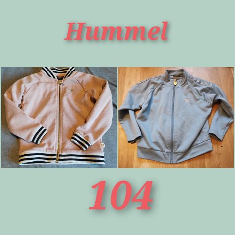 Pent brukt Hummel ziper jakke i polyester og bomull str 104