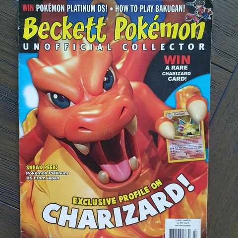 Vintage Pokemon Becket magasin - Charizard versjon - Prisguider 1999-2009.