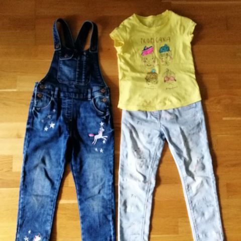 Jeans NEXT str. 116 kule detaljer +gratis T-shirts