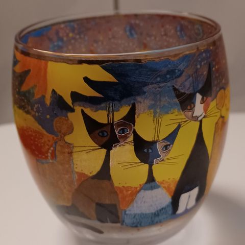 Goebel Rosina Wachtmeister håndlaget glass , katter