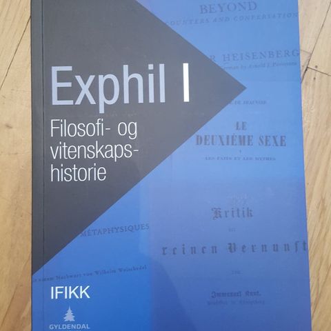 Exphil I, Filosofi- og vitenskapshistorie