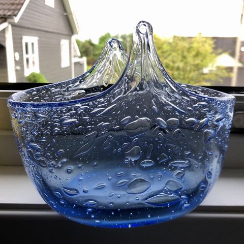 Retro Randsfjord glassbolle -formet som skip