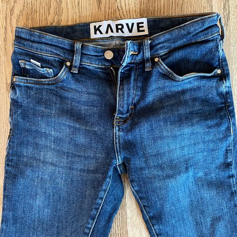 KARVE jeans Skinny Fit MellomBlå W27 Gutt