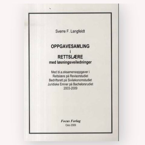 Sverre Langfeldt - Oppgavesamling i rettslære