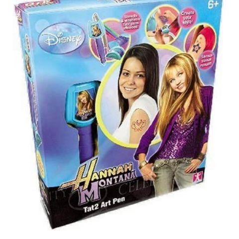 Hannah Montana Tat2 Art Pen for datter eller samlere unik gave.