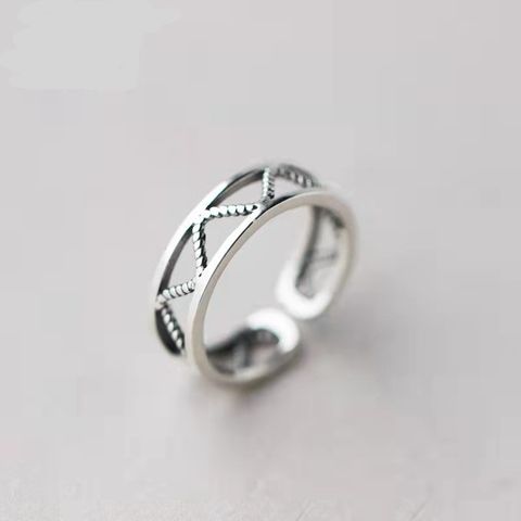 Wave sølv ring