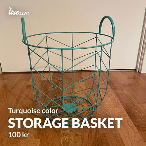 storage basket - turquoise color