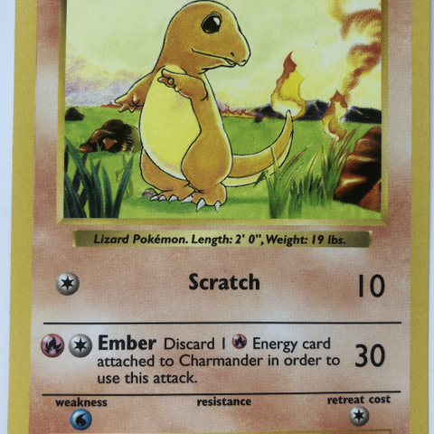 Charmander Pokemon Card-  46/102 Original