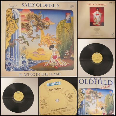 VINTAGE/RETRO LP-VINYL "SALLY OLDFIELD/PLAYING IN THE FLAME " INKLUDERT PLAKAT 