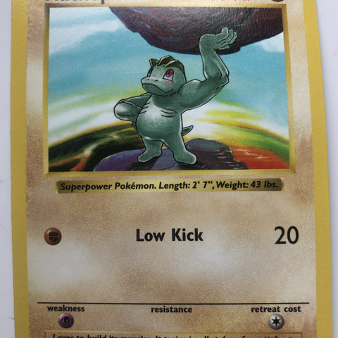 Pokemon Base set -  Machop- 52/102- Shadowless