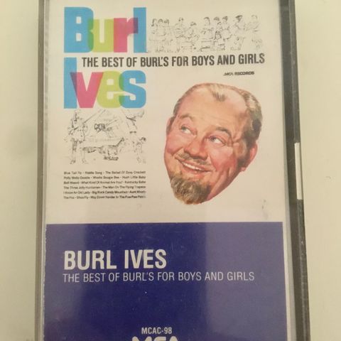Kassetter med barnesanger på engelsk: Burl Ives og Barney