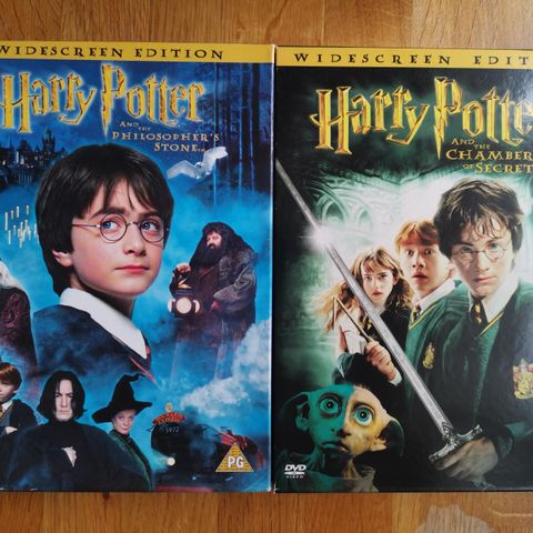 Harry Potter 1 og 2 (DVD, engelsk tekst)