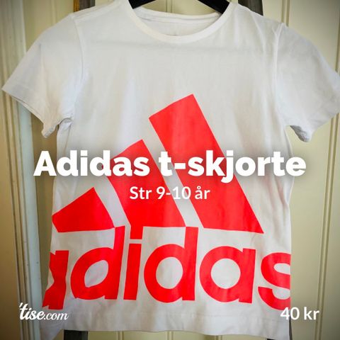 Adidas t-skjorte str 9-10 år