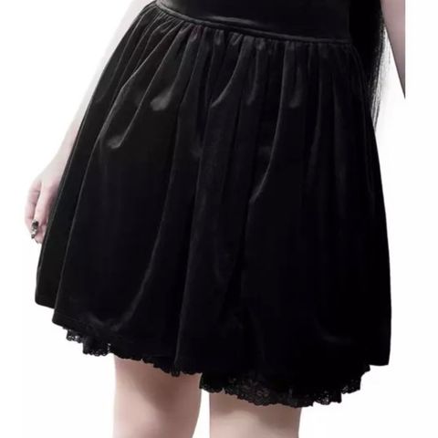 KILLSTAR Juliet velvet skirt.