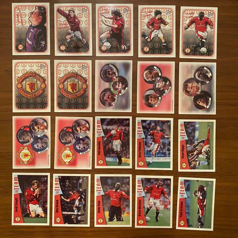 42 stk Manchester United Futera Fans Selection 1997 (fotballkort)