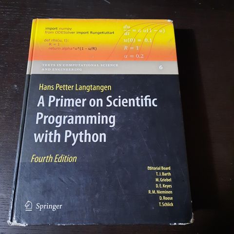 A primer on scientific programming with python (4th edition)