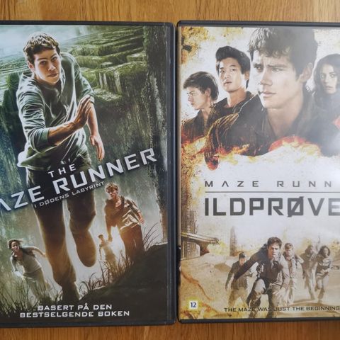 Maze Runner 1 og 2 (DVD, norsk tekst)