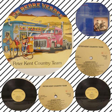 VINTAGE/RETRO LP-VINYL "PETER KENT COUNTRY TEAM/EN BEDRE VERDEN 1985"