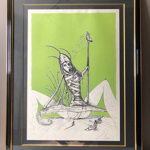 Salvador Dali Pantagruel serien signert litografi fra 1973 år