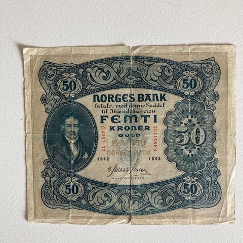 50 seddel fra 1942