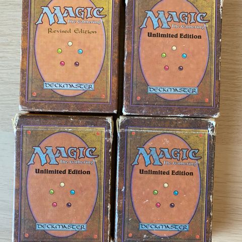 magic the gathering 3x Unlimited starter deck (tomme)