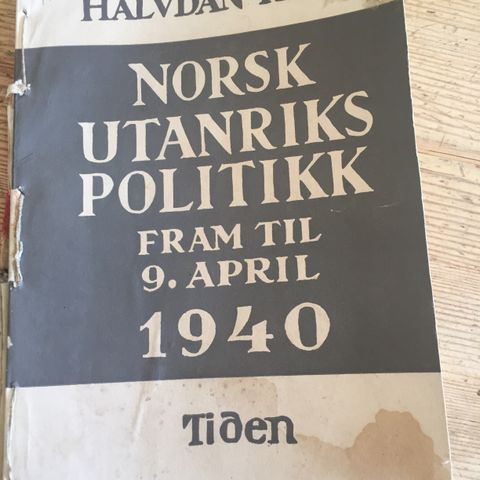 Norsk utanrikspolitikk fram til 9.april 1940