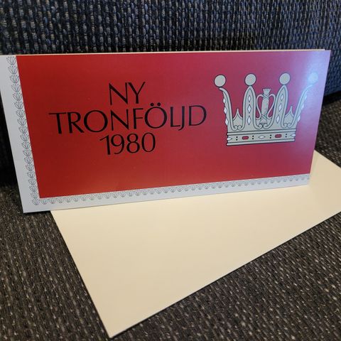 Frimerker "  Ny tronfølge 1980 " i hefte