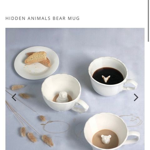 Imm Living Hidden animals bear mug x 2 stk. (50,- pr kopp)