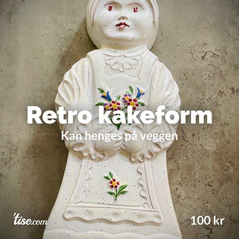 Retro kakeform/veggpynt