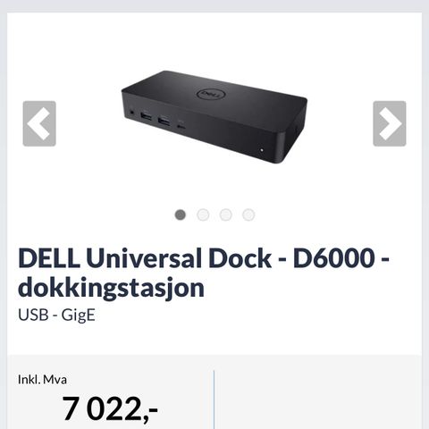 Dell Dockingstasjon - D6000