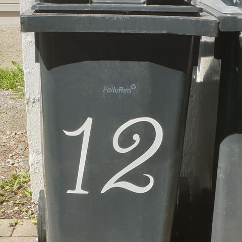 Husnummer til søppelkasse