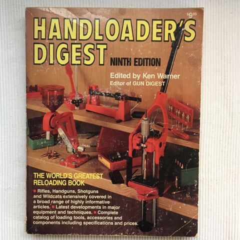 BokFrank: Ken Warner (ed.)Handloader`s Digest; Ninth Edition 1981   På engelsk