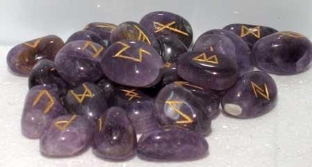 Runes set 25pcs. Amethyst Rune. Divination. Other crystals and wood available