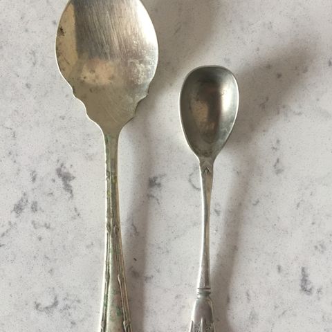 2 Vintage EPNS Condiments Spoons