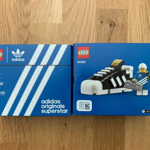 Nytt/Uåpnet LEGO 40486 Adidas Originals Superstar, 2 stk