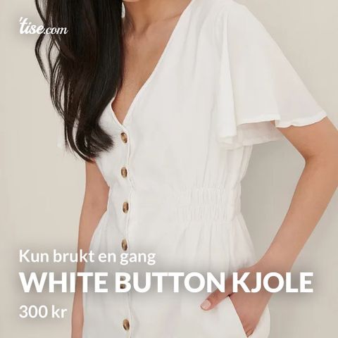 White Button Kjole