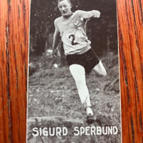 Sigurd Sperbund Ski terrengløp sigarettkort 1930 Tiedemanns Tobak