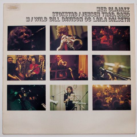 LP - Stokstad-Jensen Trad.Band med Bill,Davison.Dalseth-Mer Glajazz 1974 Norway