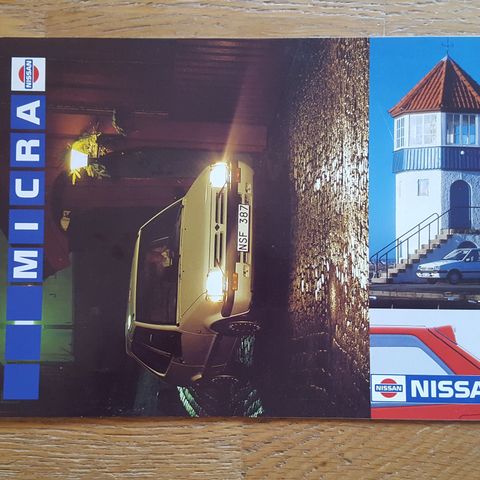 Brosjyre Nissan Micra 1990