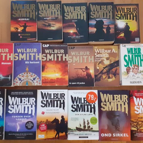 WILBUR SMITH BØKER. Oppdatert med nye 13.07.2024